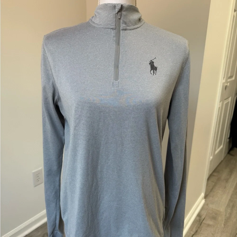 Polo Ralph Lauren Performance Gray‎ Quarter-Zip Pullover Men’s XL Thumb Holes